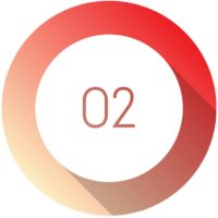 Circle 3d icon set with number bullet point from 1 to 12.